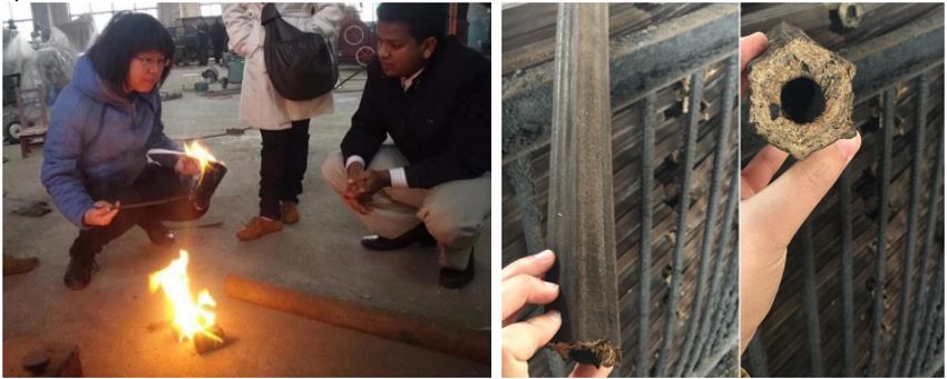 Wood briquette press